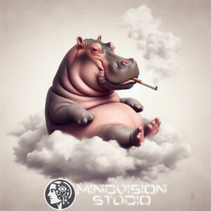 Smoking Hippo AI generated